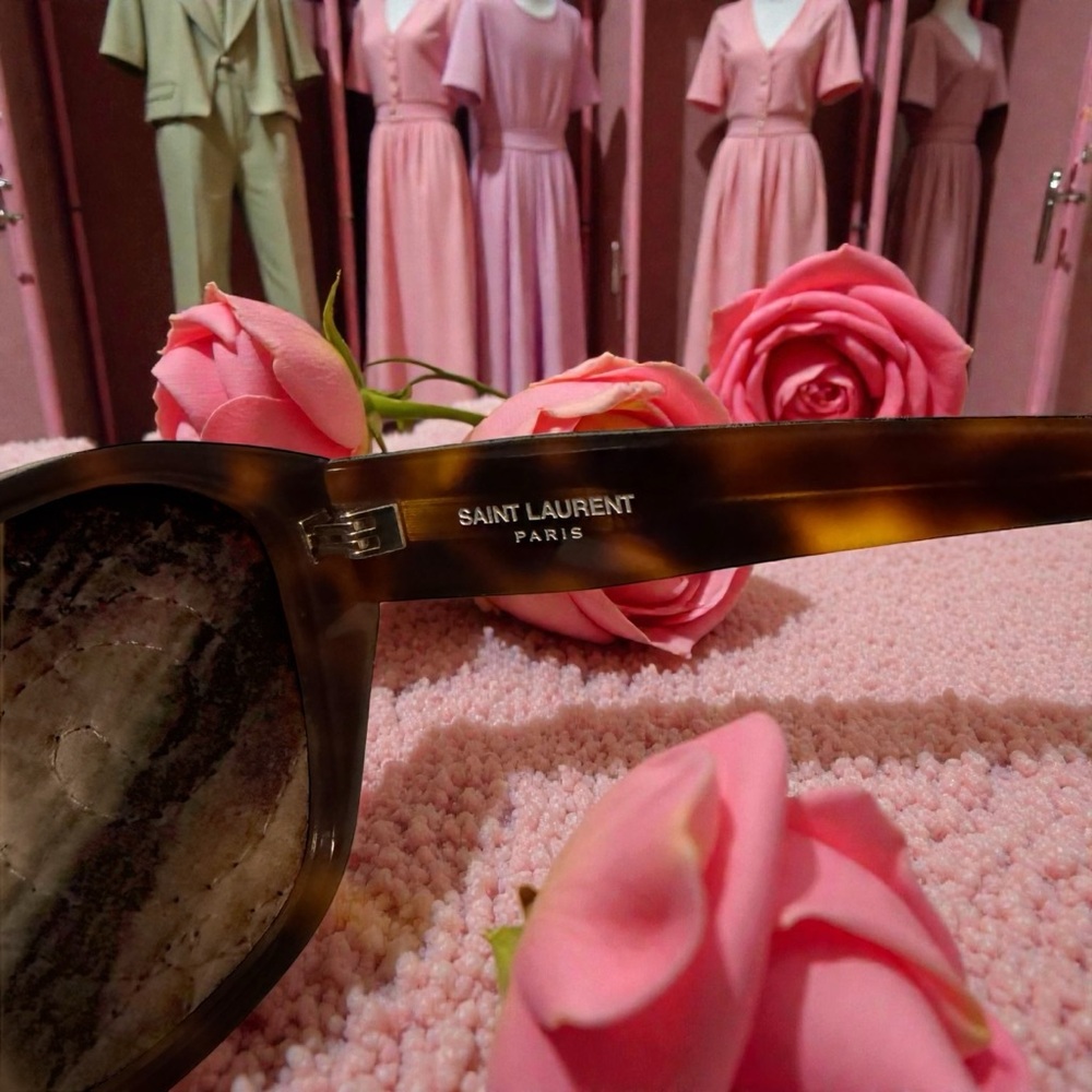 Saint Laurent Tortoise Shell Sunglasses - Picture 7 of 11